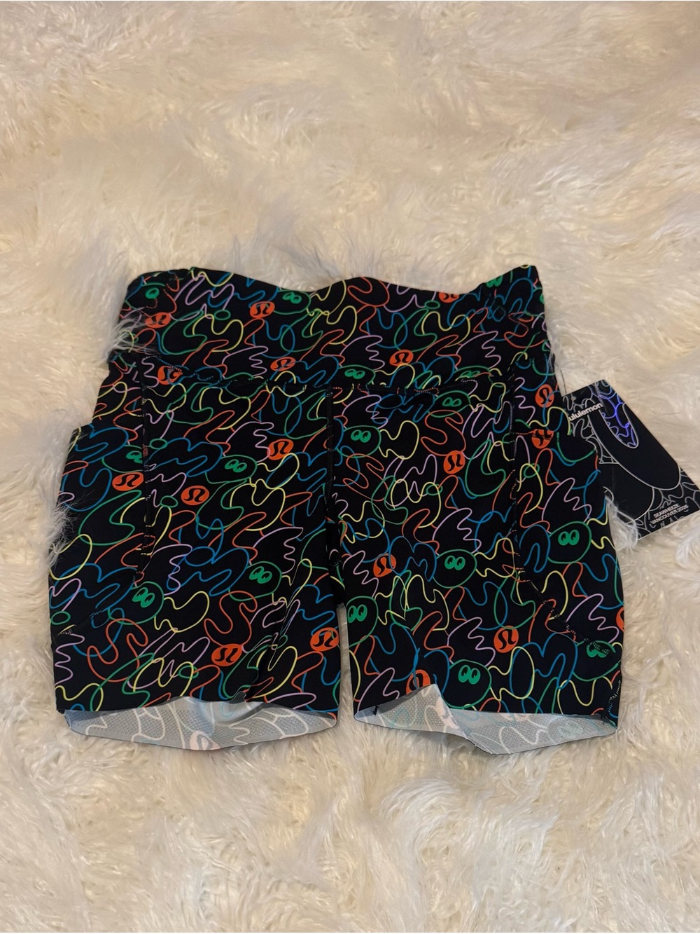 lululemon athletica Black Multicolor Athletic Shorts